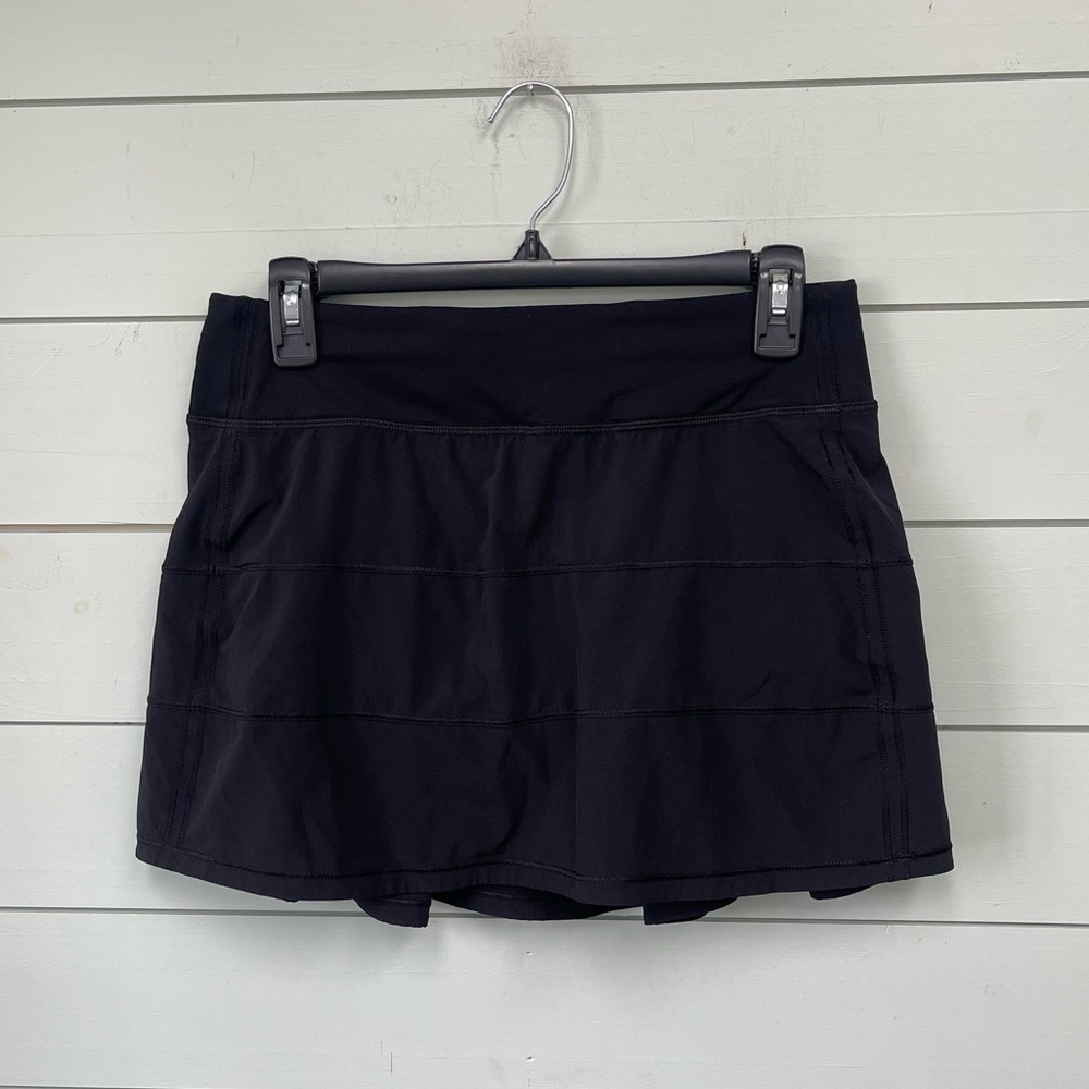 Lululemon pace rival skirt tall 4 way stretch 15”‎ black women’s size 6